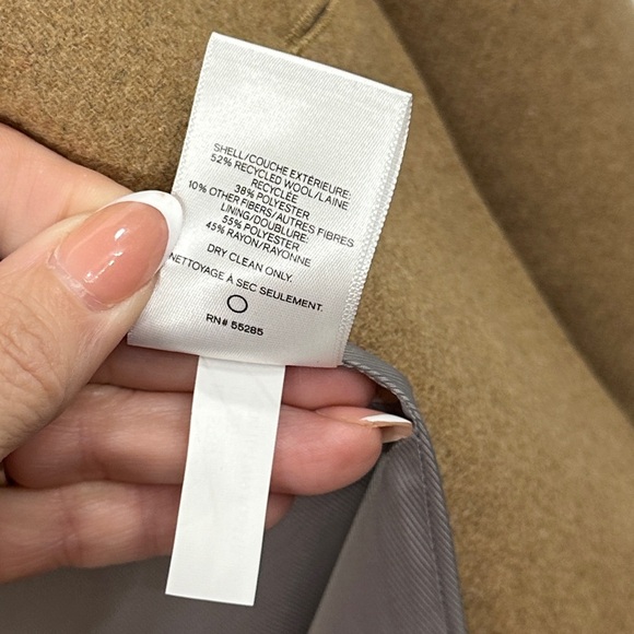 Express Women’s Trench Coat Wool Blend Camel Color Water Resistant size XS. NWT. - Picture 12 of 12